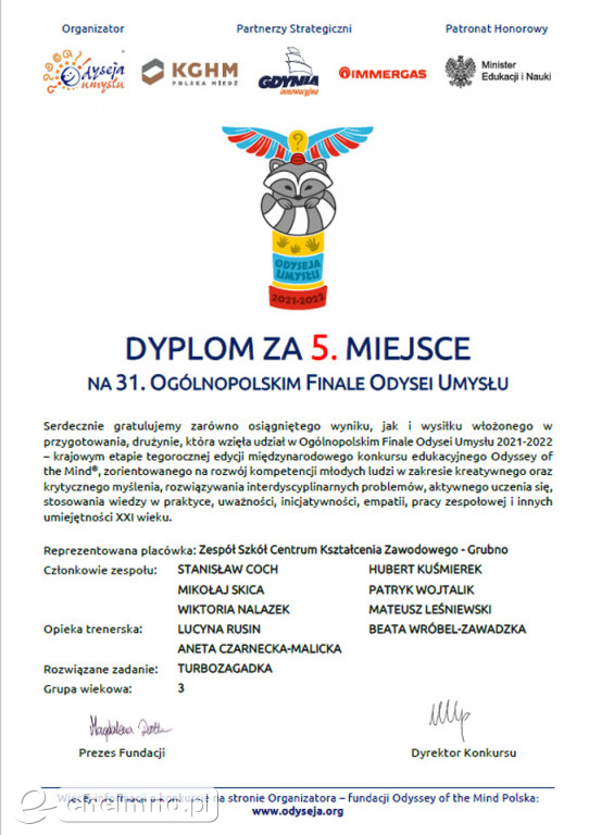 Młodzież z Grubna nie boi się wyzwań