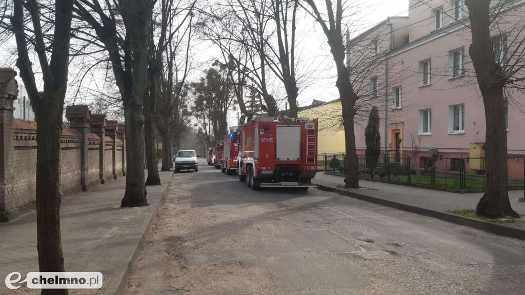 Pożar konstrukcji dachu na ul. Słowackiego
