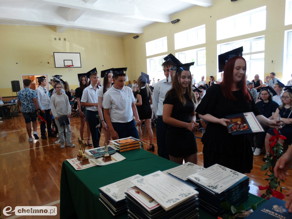 Wzruszeni uczniowie VIII klas z Czwórki