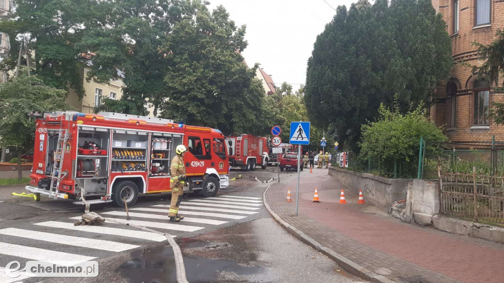 Pożar w kamienicy przy Dworcowej 17