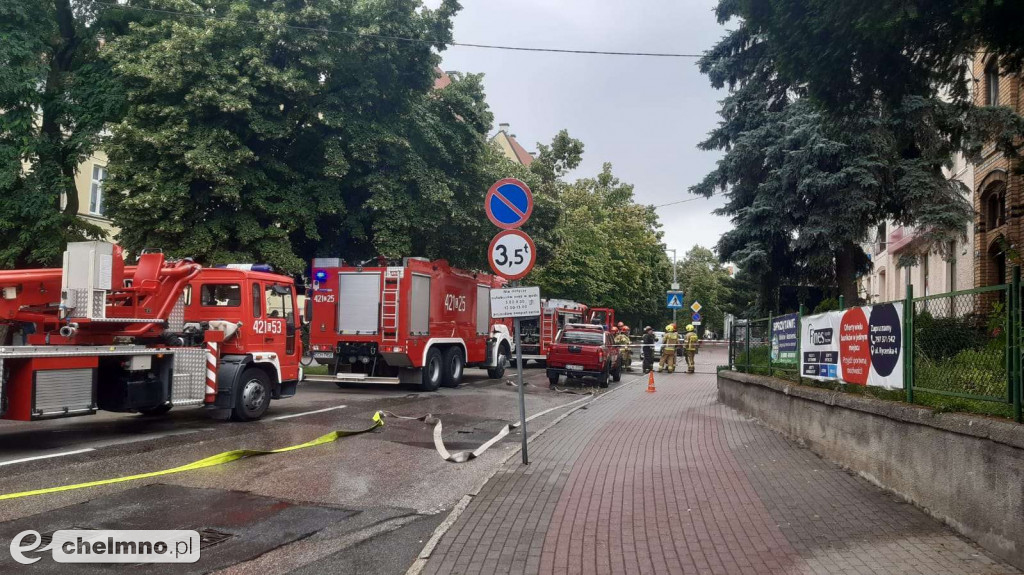 Pożar w kamienicy przy Dworcowej 17
