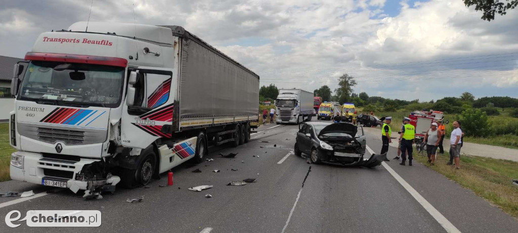 Groźny wpadek na DK91. Po 3 rannych przyleciał helikopter LPR