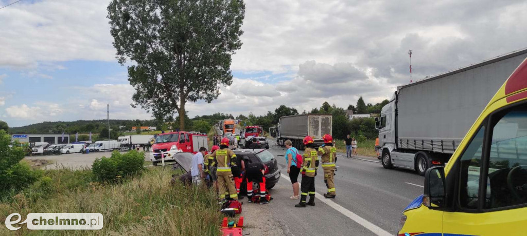 Groźny wpadek na DK91. Po 3 rannych przyleciał helikopter LPR