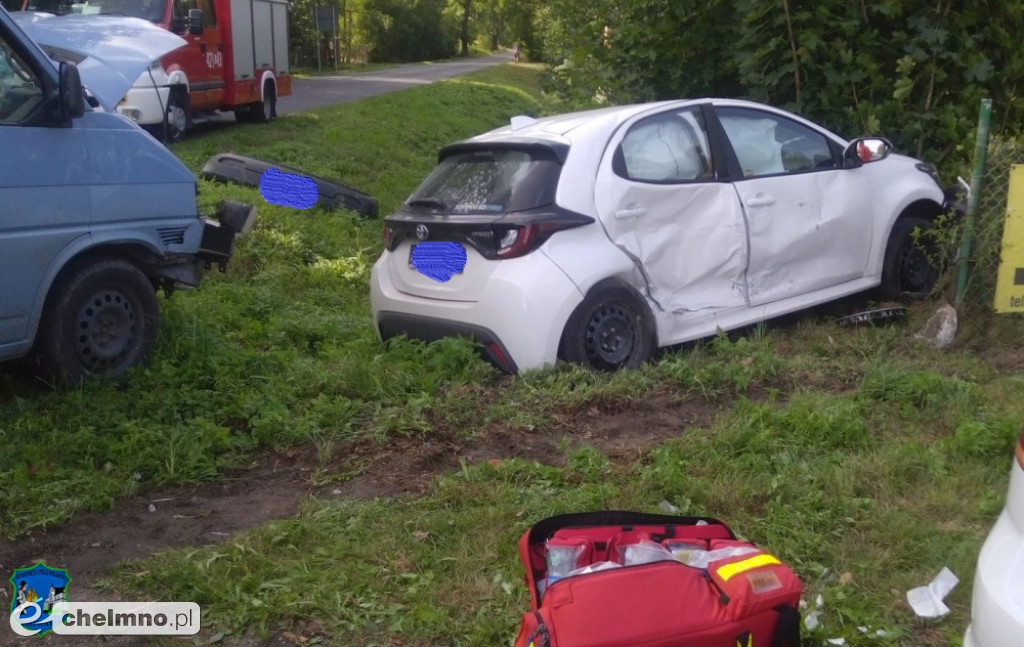 Kolejna kolizja na feralnym skrzyżowaniu w Trzebczu Szlacheckim