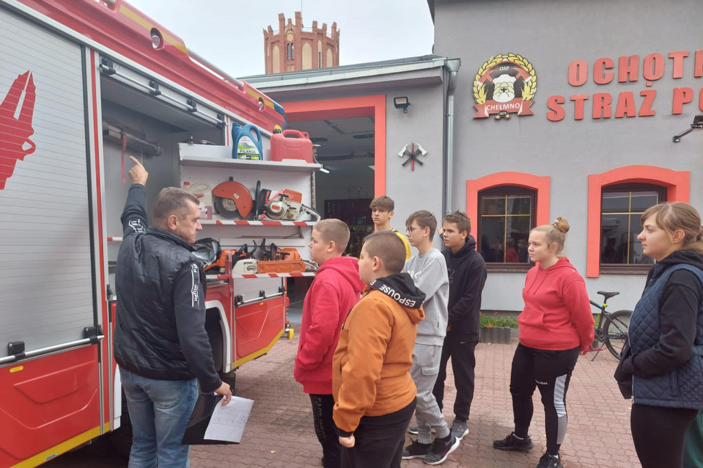 Ćwiczenia w plenerze z druhami OSP Chełmno