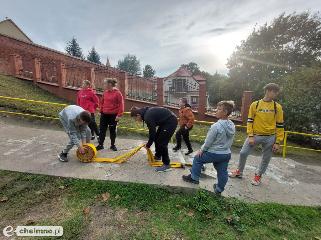 Ćwiczenia w plenerze z druhami OSP Chełmno