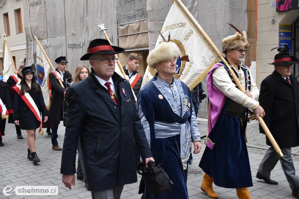 Patriotyczny przemarsz ulicami Chełmna