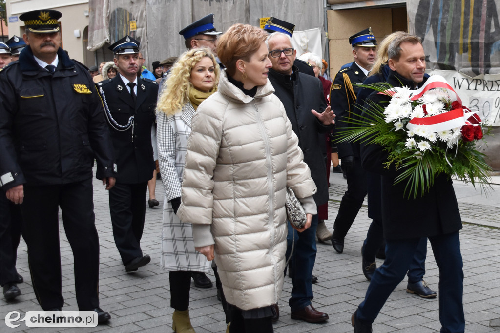 Patriotyczny przemarsz ulicami Chełmna