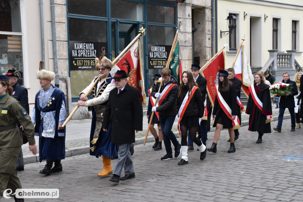 Patriotyczny przemarsz ulicami Chełmna