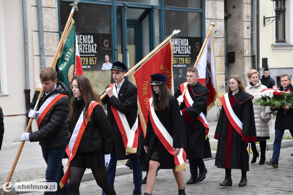Patriotyczny przemarsz ulicami Chełmna