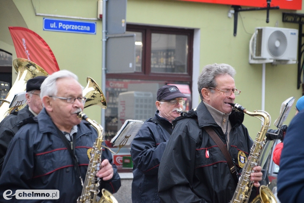 Patriotyczny przemarsz ulicami Chełmna