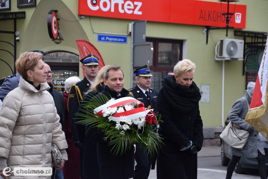 Patriotyczny przemarsz ulicami Chełmna