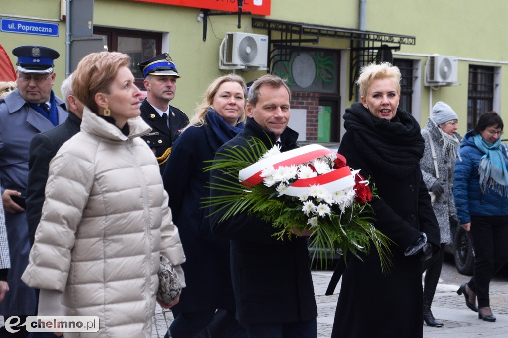 Patriotyczny przemarsz ulicami Chełmna