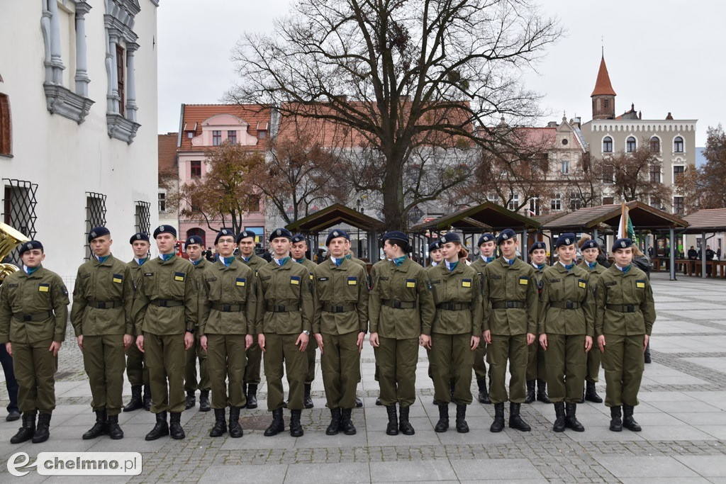 Patriotyczny przemarsz ulicami Chełmna