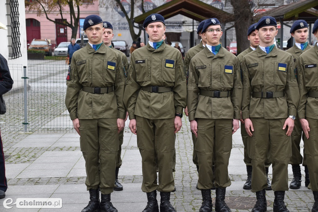 Patriotyczny przemarsz ulicami Chełmna