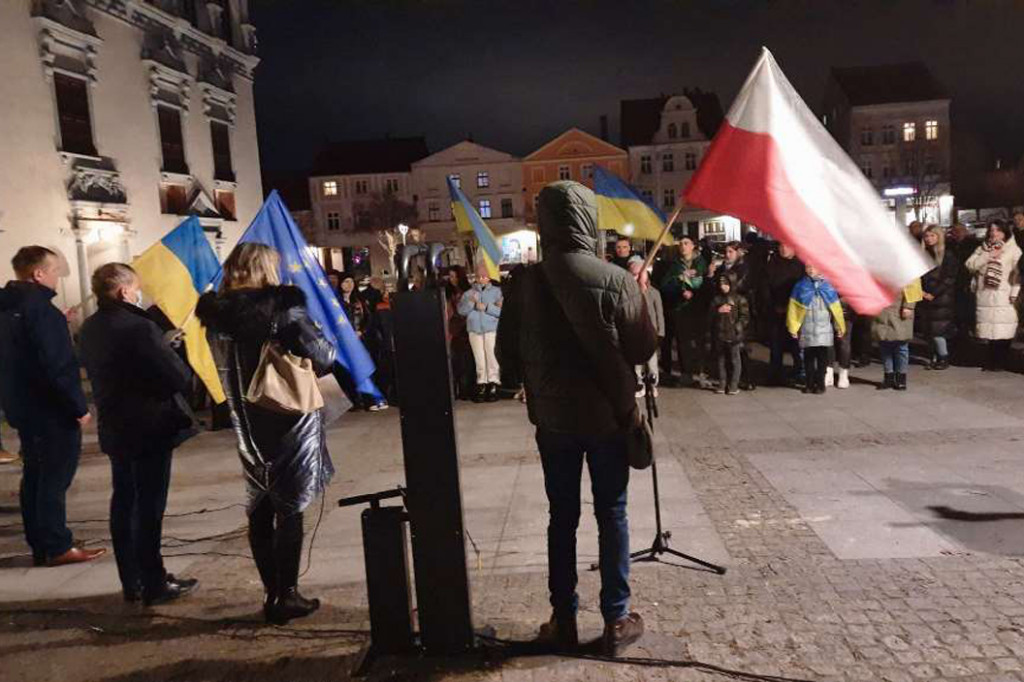 Spotkanie w pierwszą rocznicę wybuchu wojny na Ukrainie