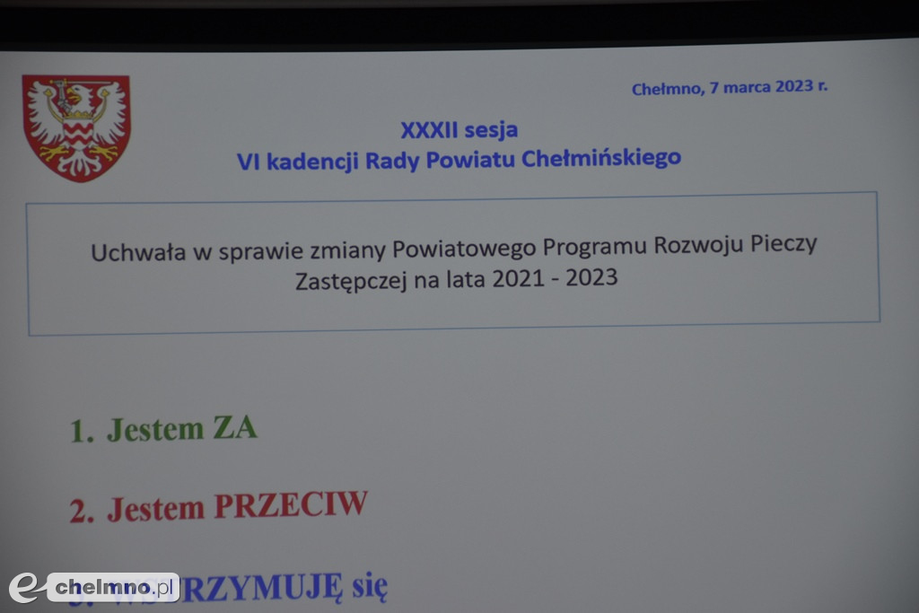 XXXII Sesja Rady Powiatu Chełmińskiego