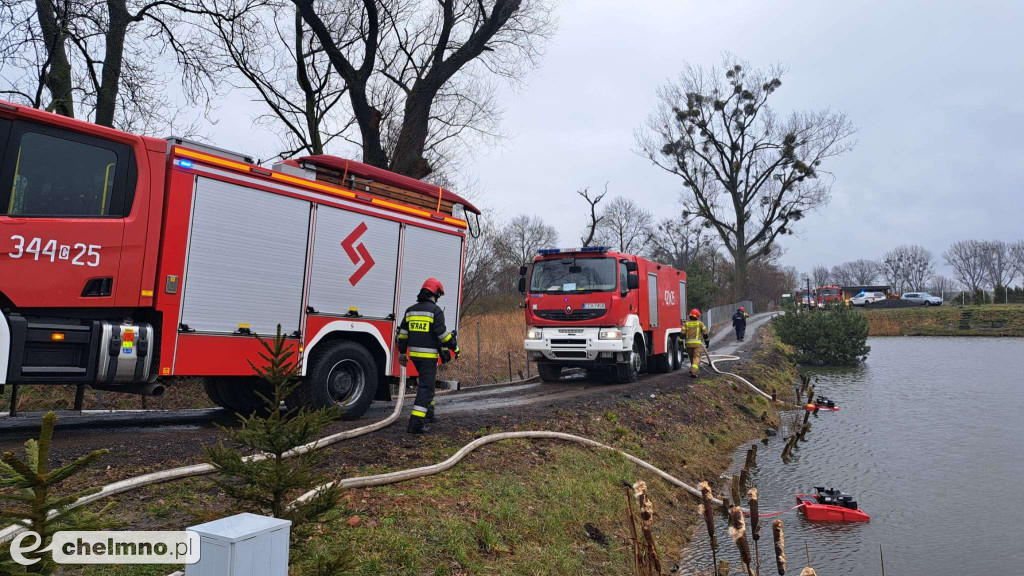 Spłonął domek letniskowy w Falęcinie