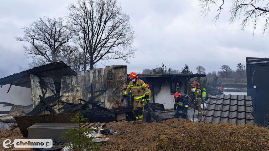 Spłonął domek letniskowy w Falęcinie