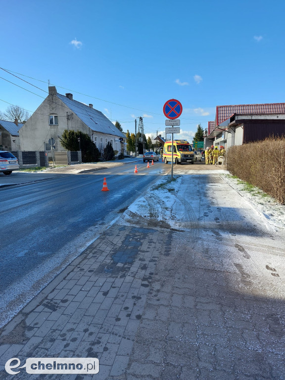 Wpadła w poślizg i wjechała w budynek w Unisławiu