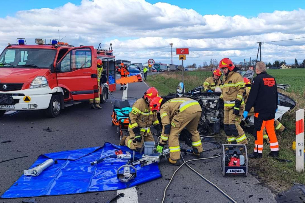 Tragiczny wypadek na drodze krajowej nr 91