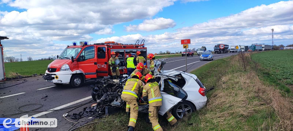 Tragiczny wypadek na drodze krajowej nr 91