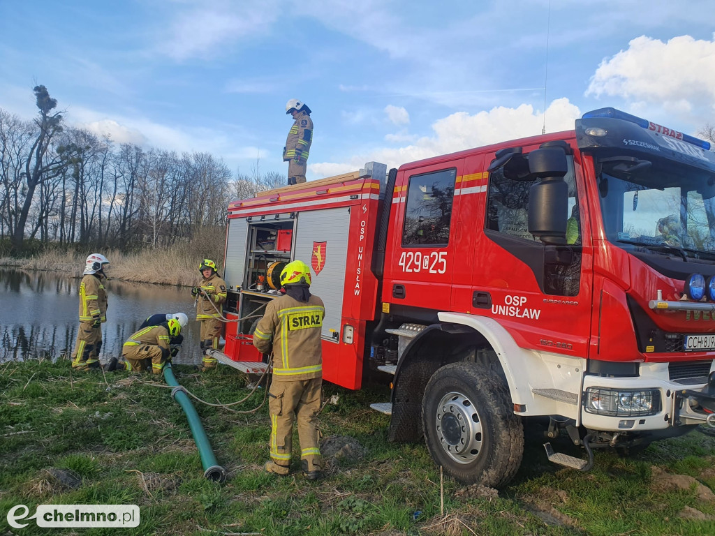 Ćwiczenia druhów OSP w Stablewicach