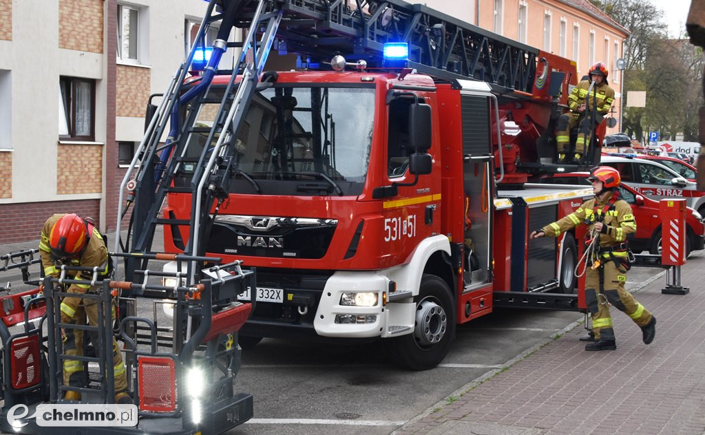 Kilka zastępów straży pożarnej w chełmińskiej FARZE