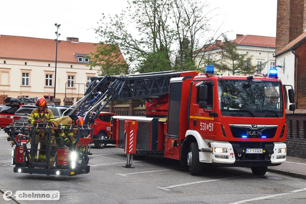 Kilka zastępów straży pożarnej w chełmińskiej FARZE