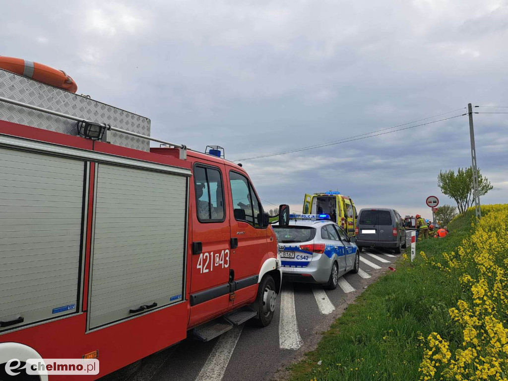 Wypadek na DK91 - dwie osoby poszkodowane