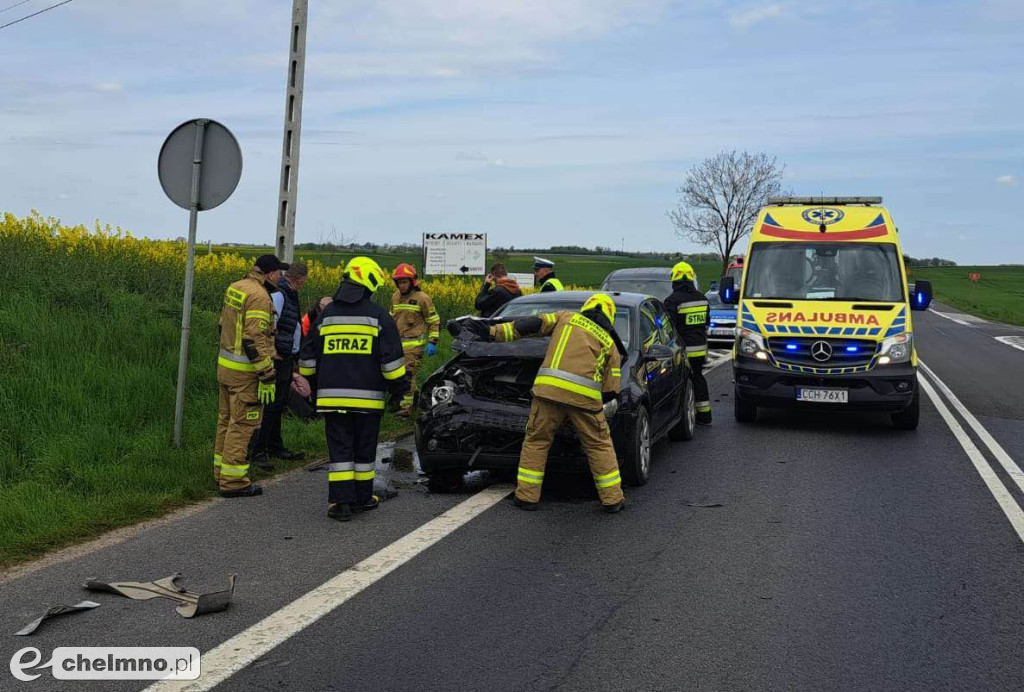 Wypadek na DK91 - dwie osoby poszkodowane
