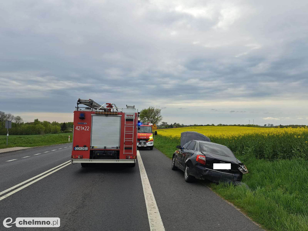 Wypadek na DK91 - dwie osoby poszkodowane