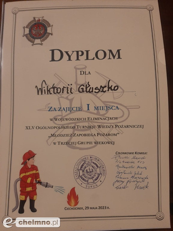 Sukces na Ogólnopolskim Turnieju Wiedzy Pożarniczej