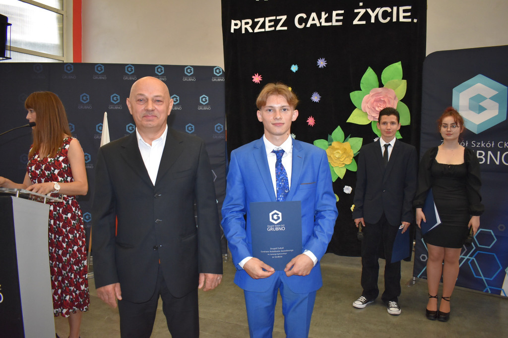 Piotr Wojciechowski najlepszym absolwentem Branżowej Szkoły w Grubnie