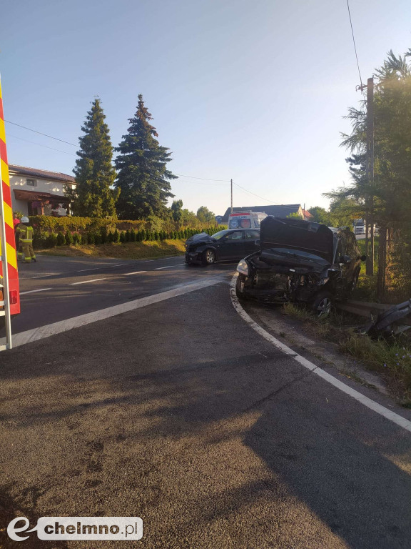Dzisiejszy wypadek w okolicach Chełmna. Trzy osoby poszkodowane