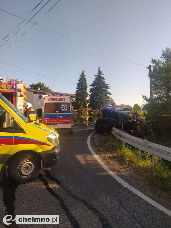 Dzisiejszy wypadek w okolicach Chełmna. Trzy osoby poszkodowane