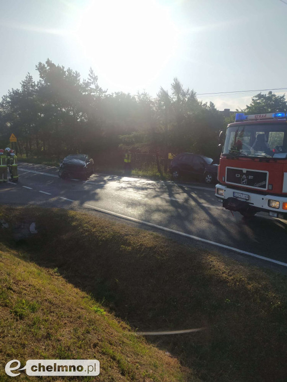 Dzisiejszy wypadek w okolicach Chełmna. Trzy osoby poszkodowane