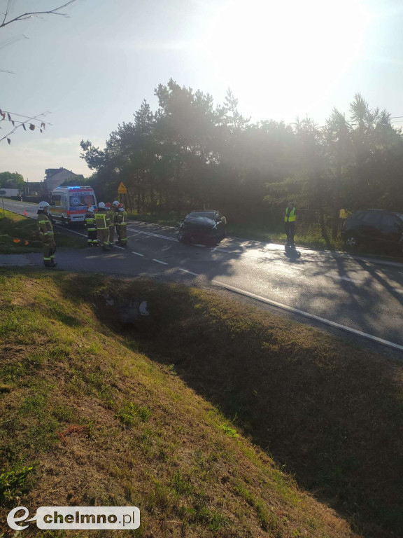 Dzisiejszy wypadek w okolicach Chełmna. Trzy osoby poszkodowane