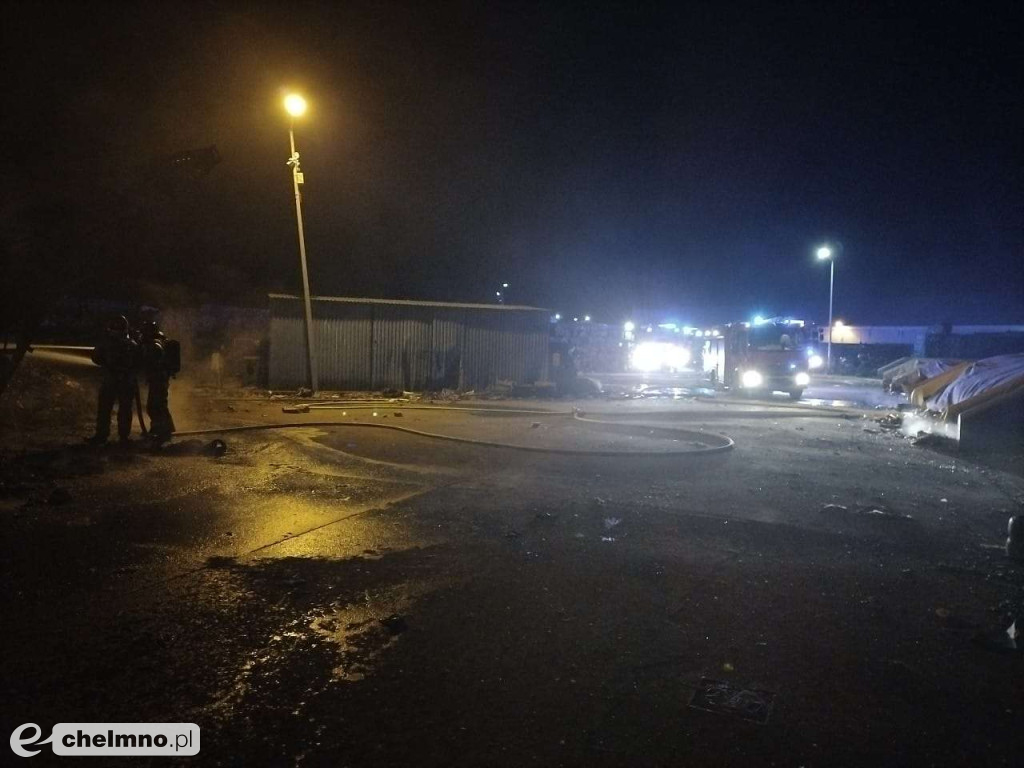 Pożar na składowisku odpadów w Osnowie