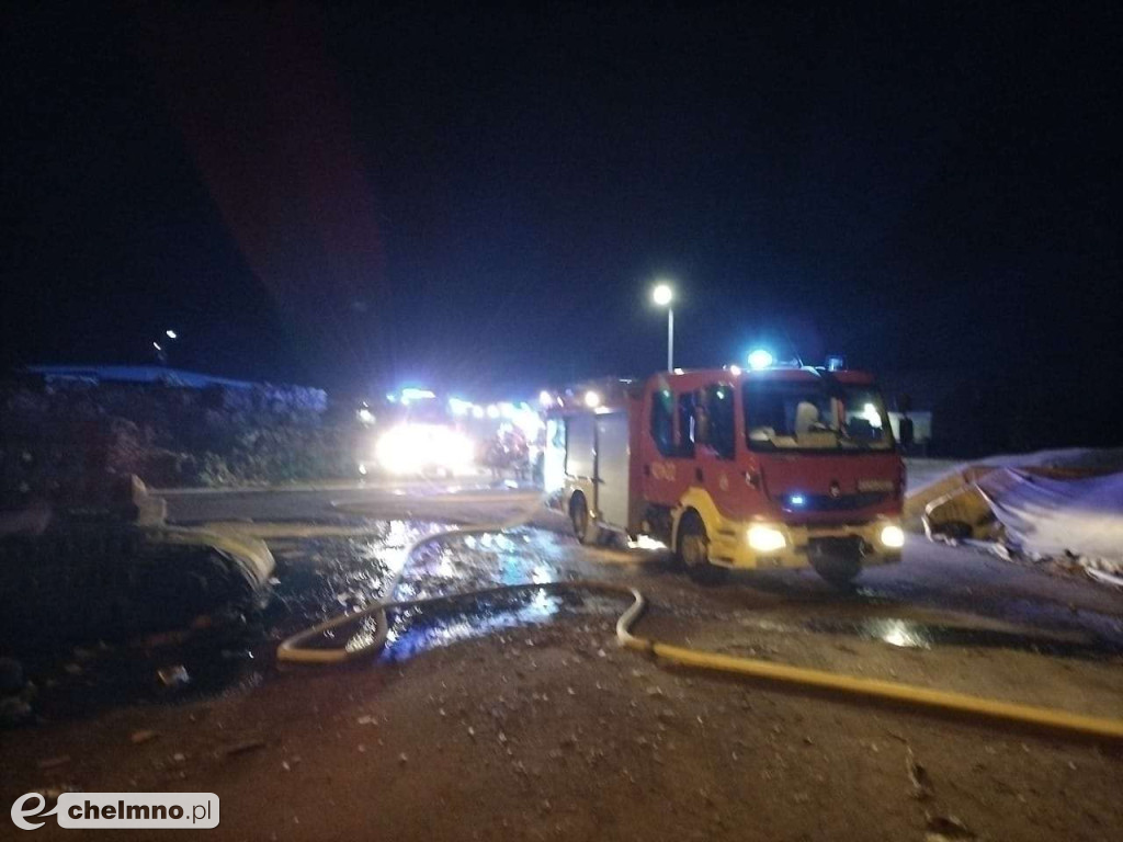 Pożar na składowisku odpadów w Osnowie