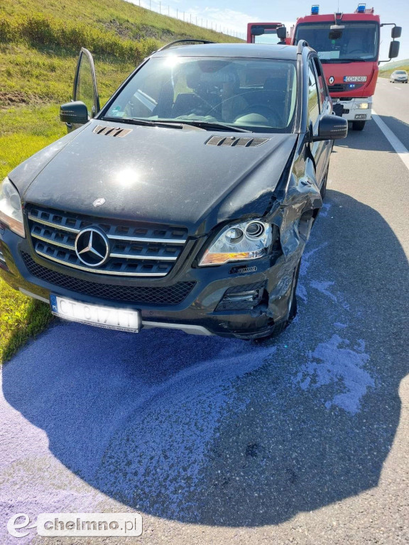 Kolizja 3 samochodów na autostradzie A1