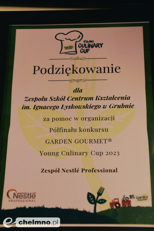 Przepustka do finału Young Culinary Cup dla ZS CKZ w Grubnie