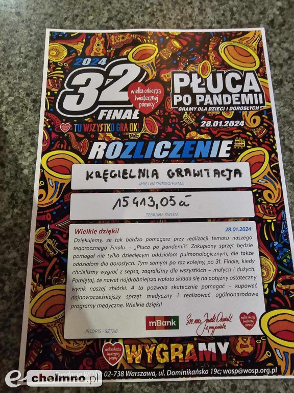 Niesamowita licytacja dla WOŚP w Kręgielni Grawitacja