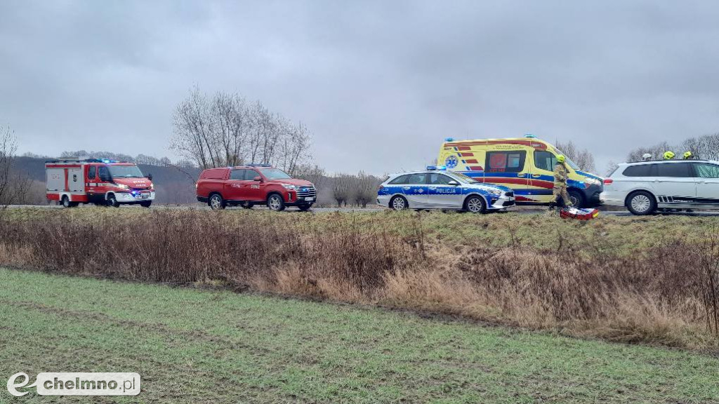 Autobus wpadł do rowu niedaleko Chełmna