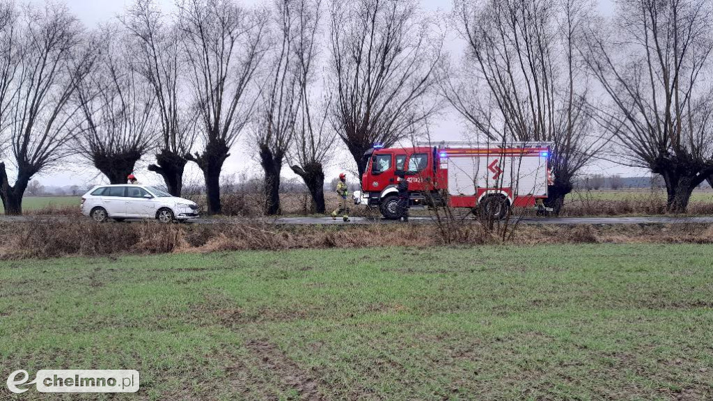 Autobus wpadł do rowu niedaleko Chełmna