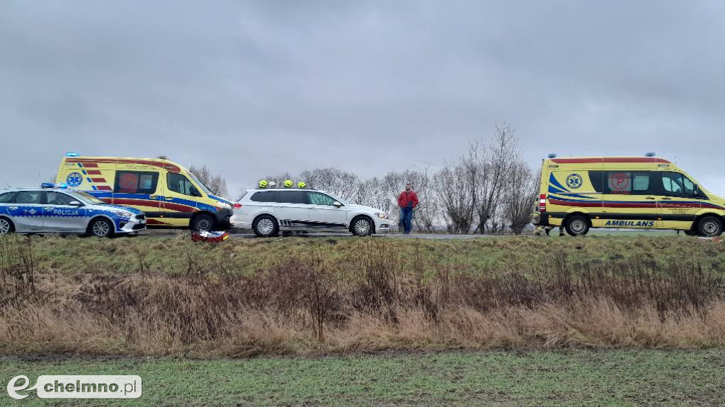 Autobus wpadł do rowu niedaleko Chełmna