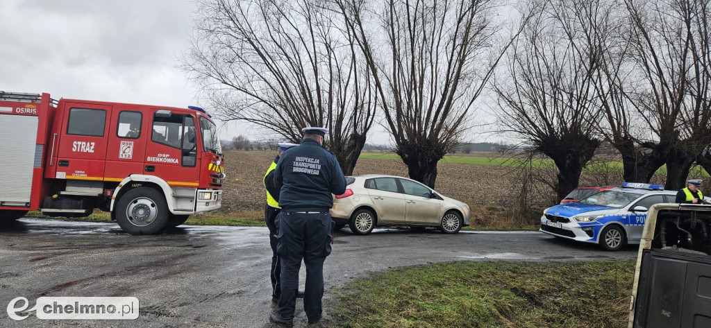 Autobus wpadł do rowu niedaleko Chełmna