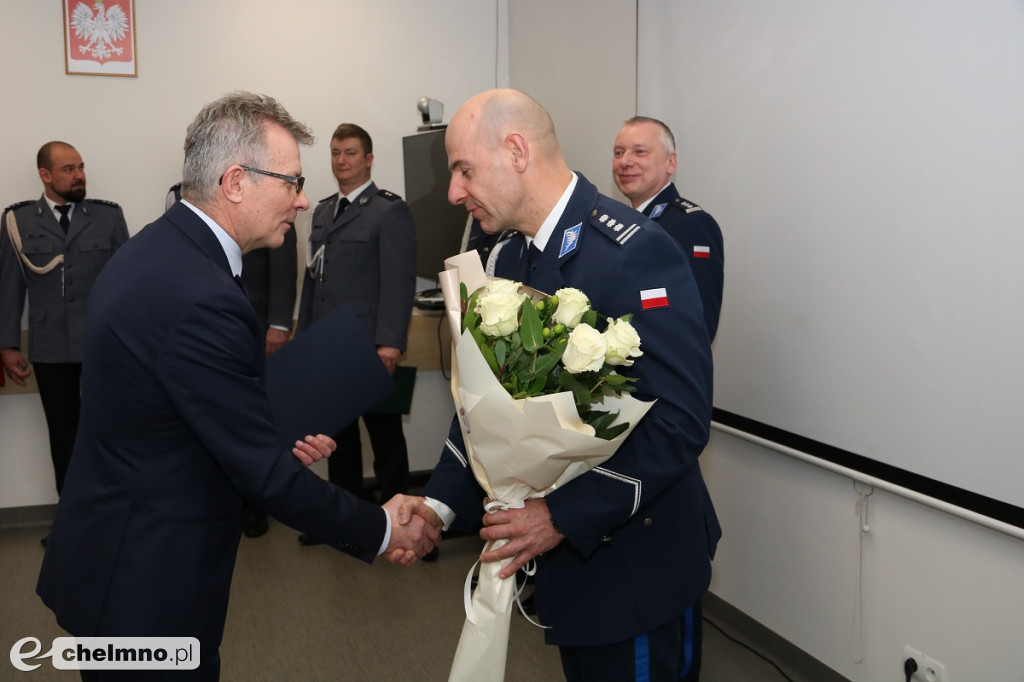 Uroczyste powierzenie obowiązków Komendanta Powiatowego Policji w Chełmnie