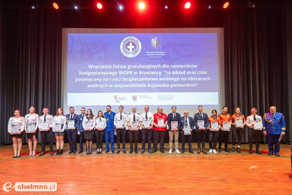 Ratownicy WOPR z Chełmna otrzymali listy gratulacyjne