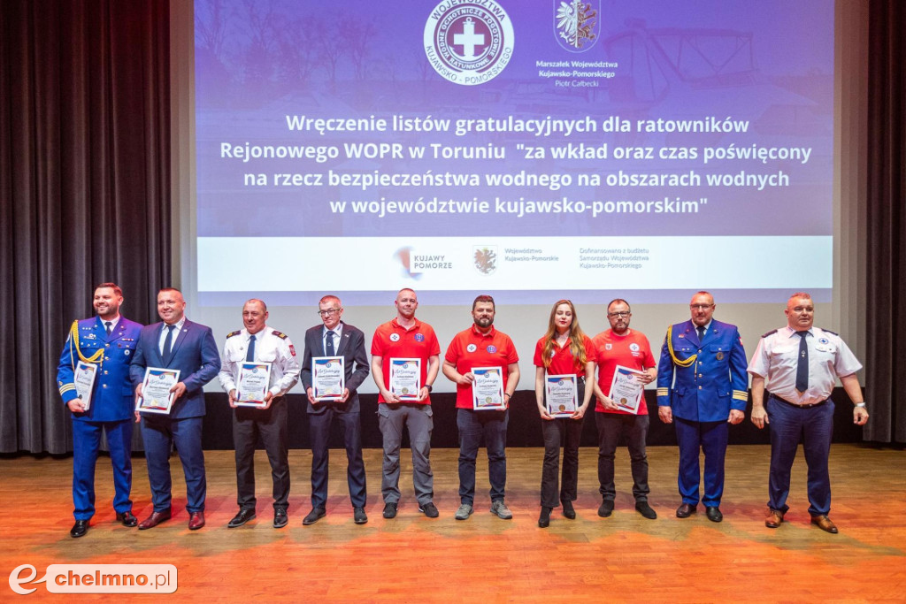 Ratownicy WOPR z Chełmna otrzymali listy gratulacyjne